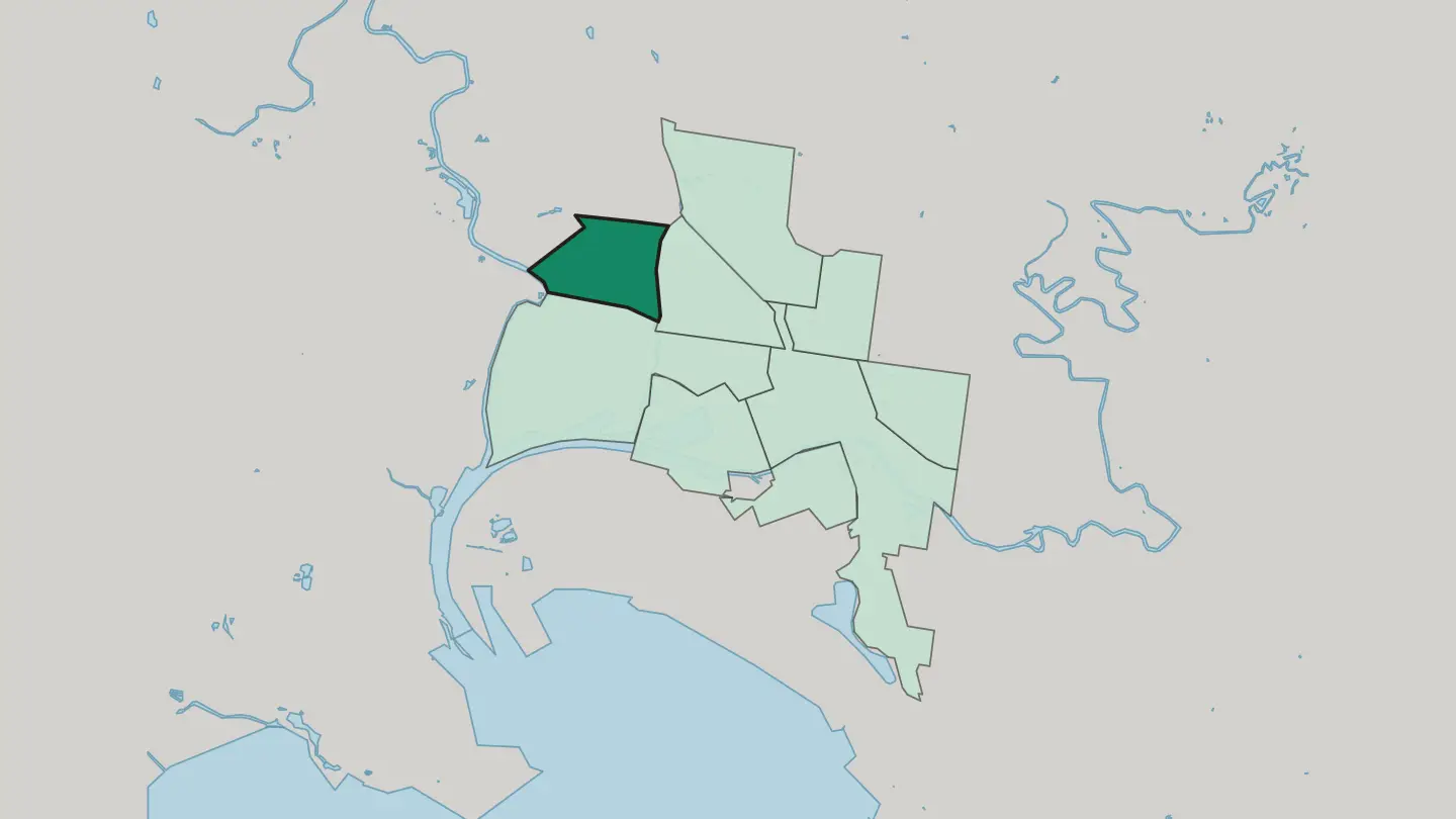 Map of Kensington in Melbourne