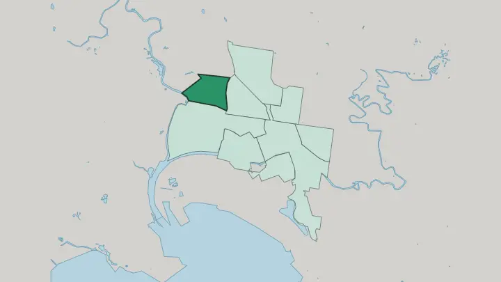 Map of Kensington in Melbourne