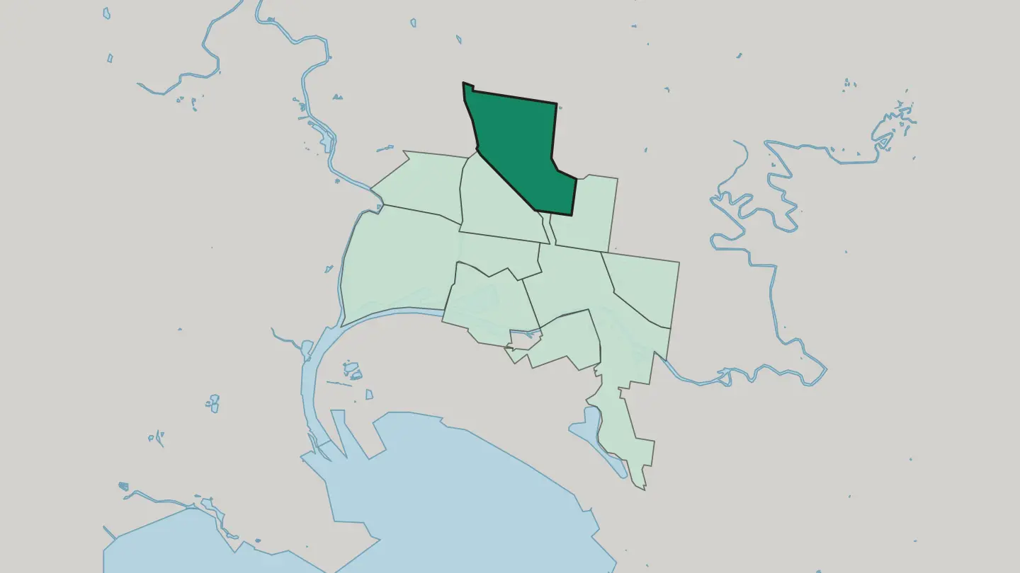 Map of Parkville in Melbourne