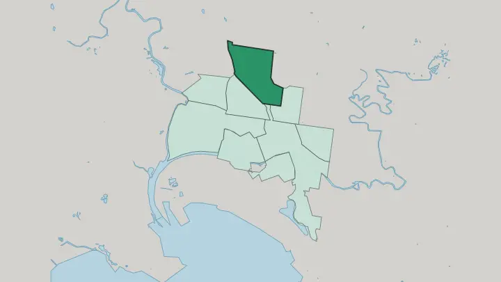 Map of Parkville in Melbourne