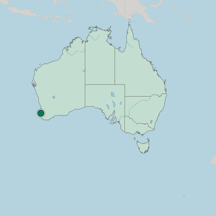 Map showing Bunbury — In Australia