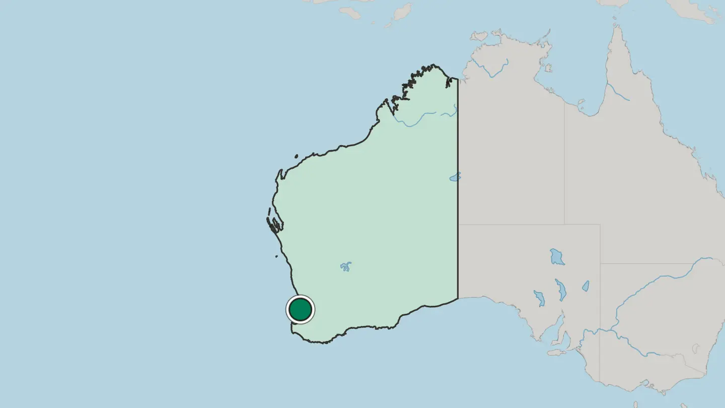 Map of Mandurah in Australia