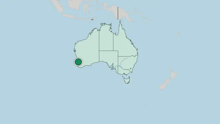 Map of Perth in Australia