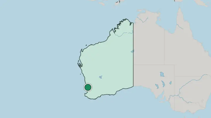 Map of Perth in Australia