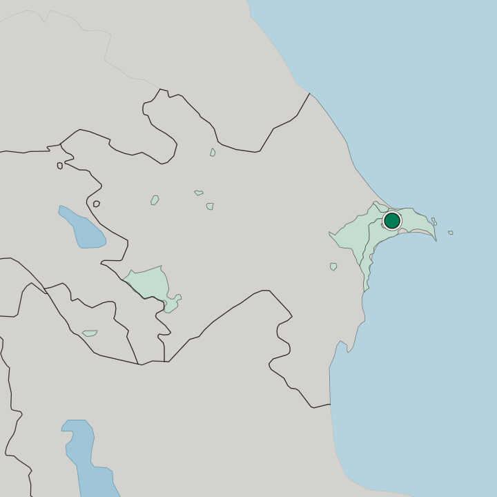 Map showing Khirdalan — In Azerbaijan