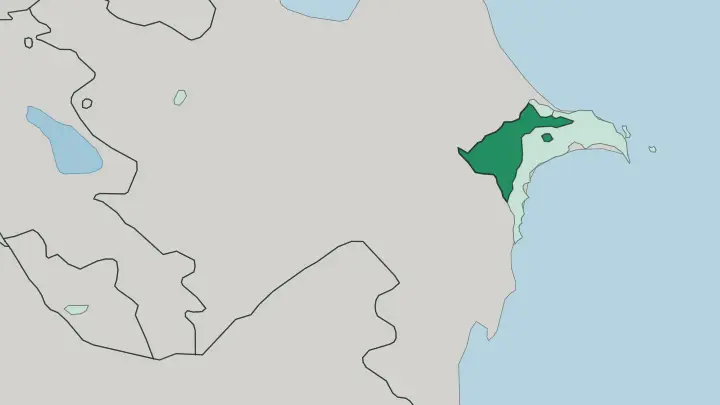 Map of Absheron Rayon in Azerbaijan