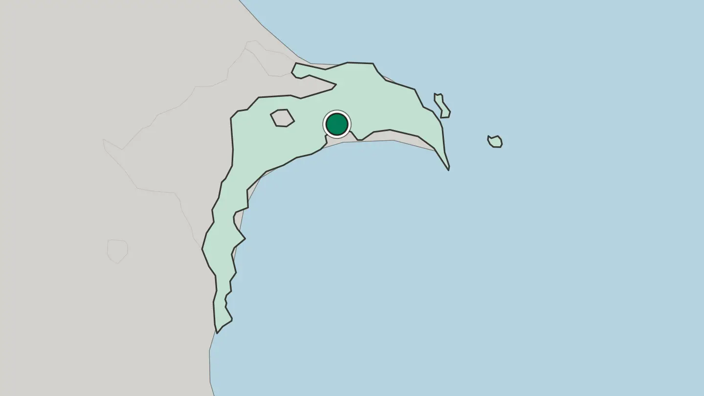 Map of Baku in Azerbaijan