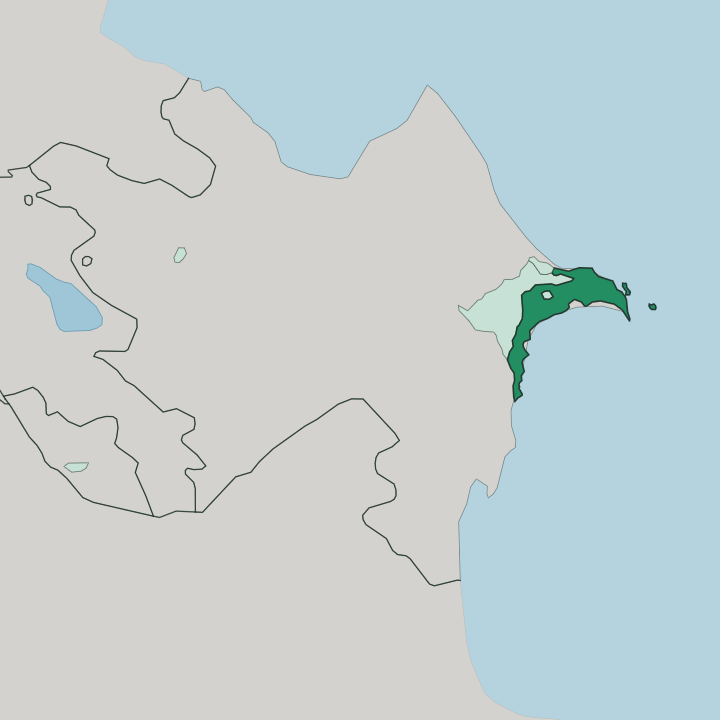 Map showing Baku City — In Azerbaijan