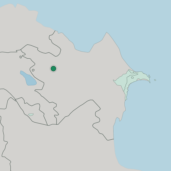 Map showing Ganja — In Azerbaijan