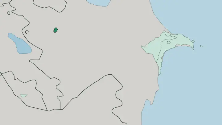 Map of Ganja City in Azerbaijan