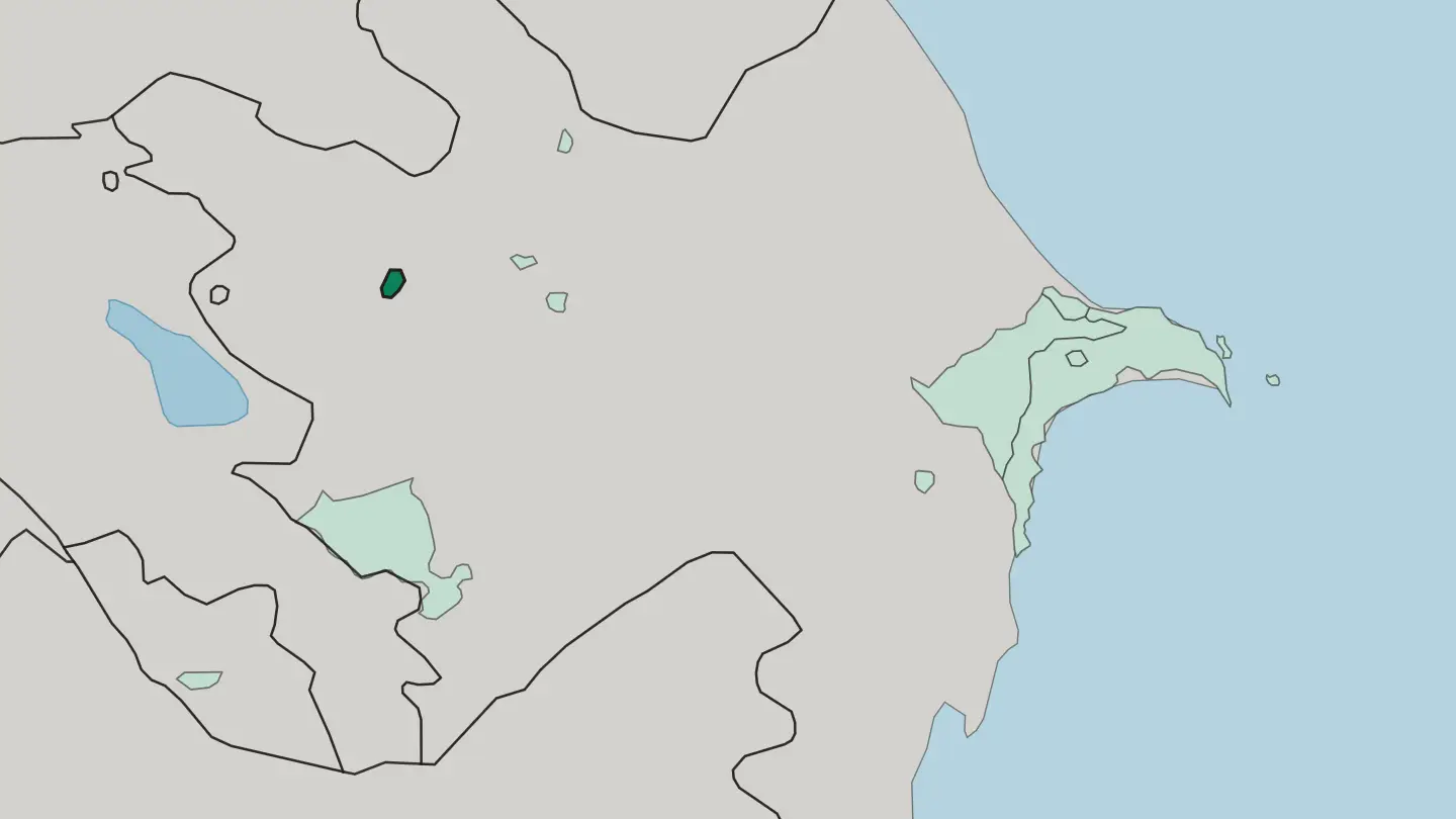 Map of Ganja City in Azerbaijan