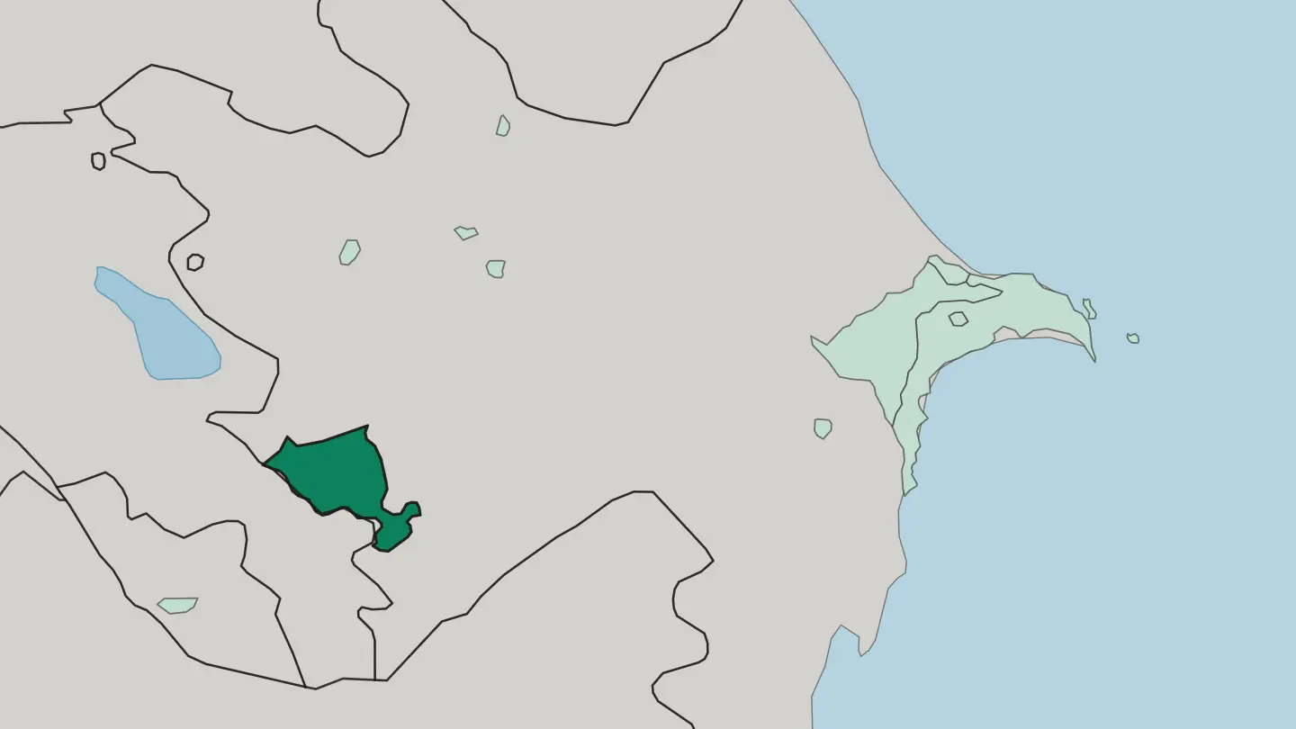 Map of Lankaran Rayon in Azerbaijan