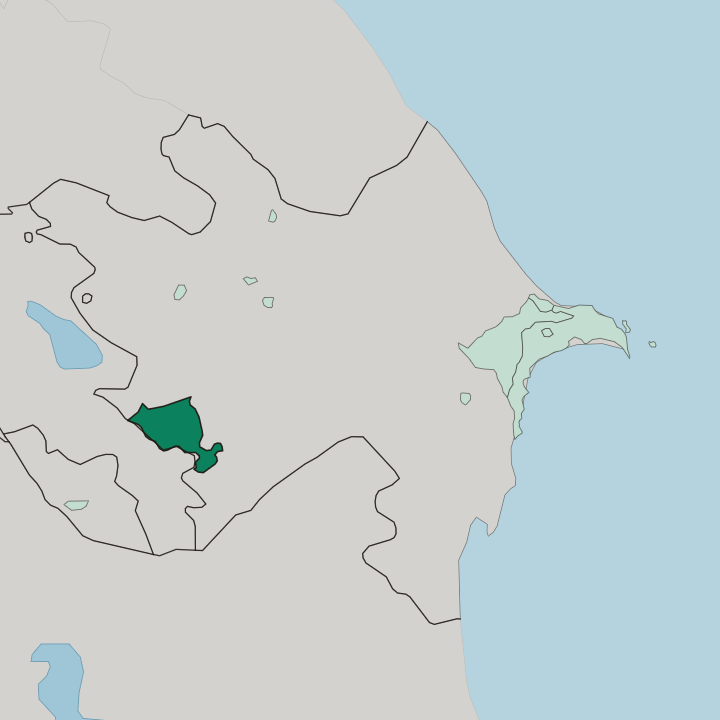 Map showing Lankaran Rayon — In Azerbaijan