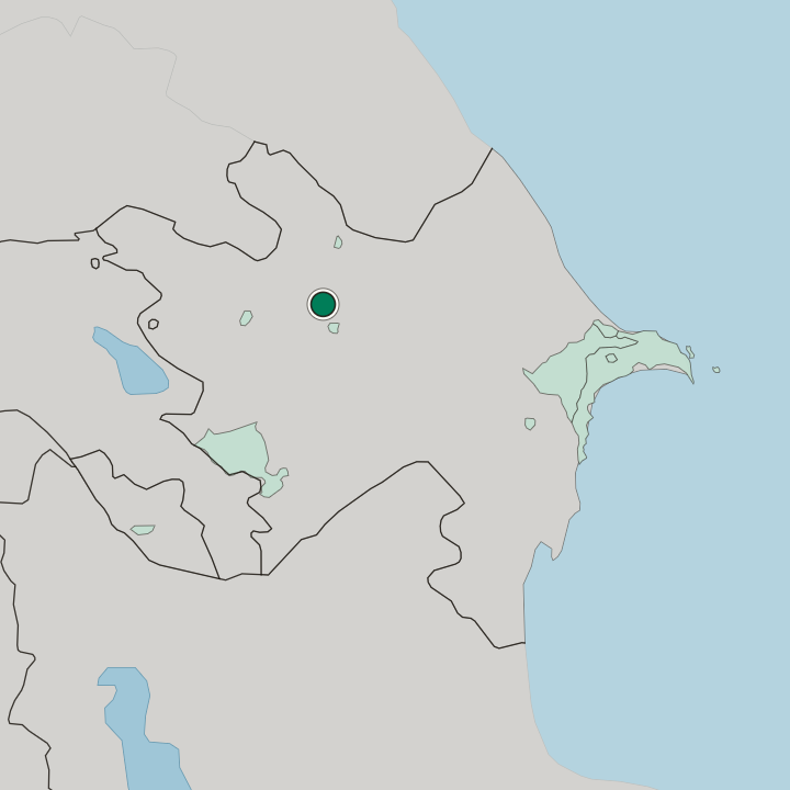Map showing Mingachevir — In Azerbaijan