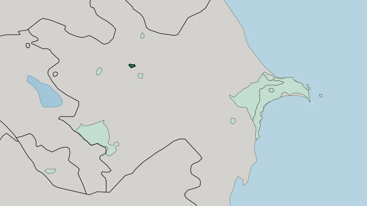 Map of Mingacevir City in Azerbaijan