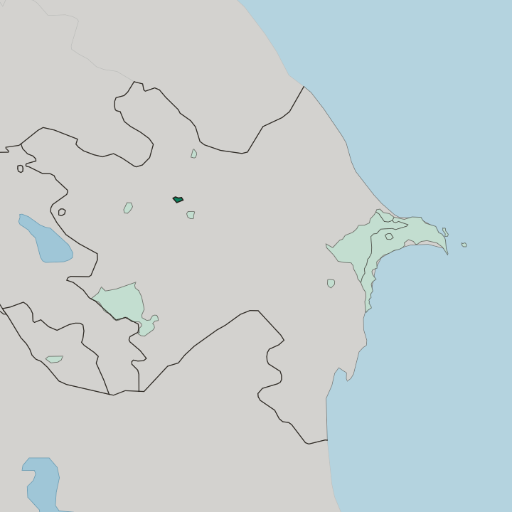 Map showing Mingacevir City — In Azerbaijan