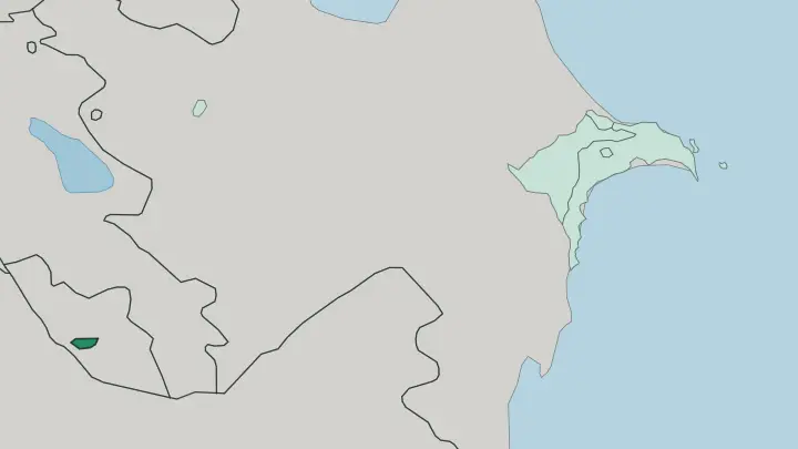 Map of Nakhchivan Autonomous Republic in Azerbaijan