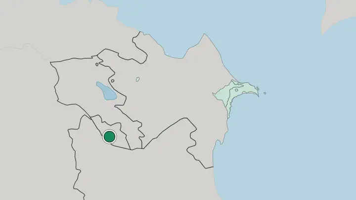 Map of Naxçıvan in Azerbaijan