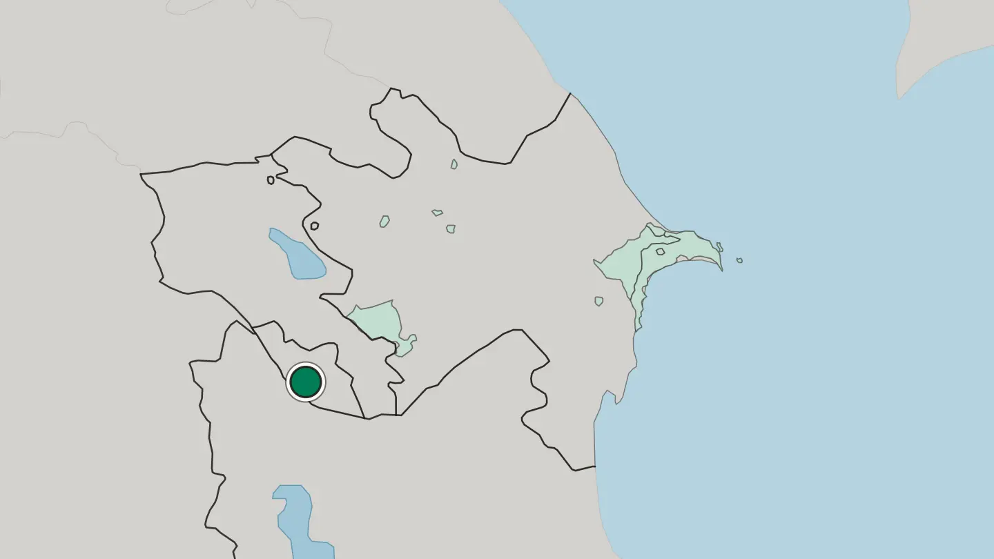Map of Naxçıvan in Azerbaijan