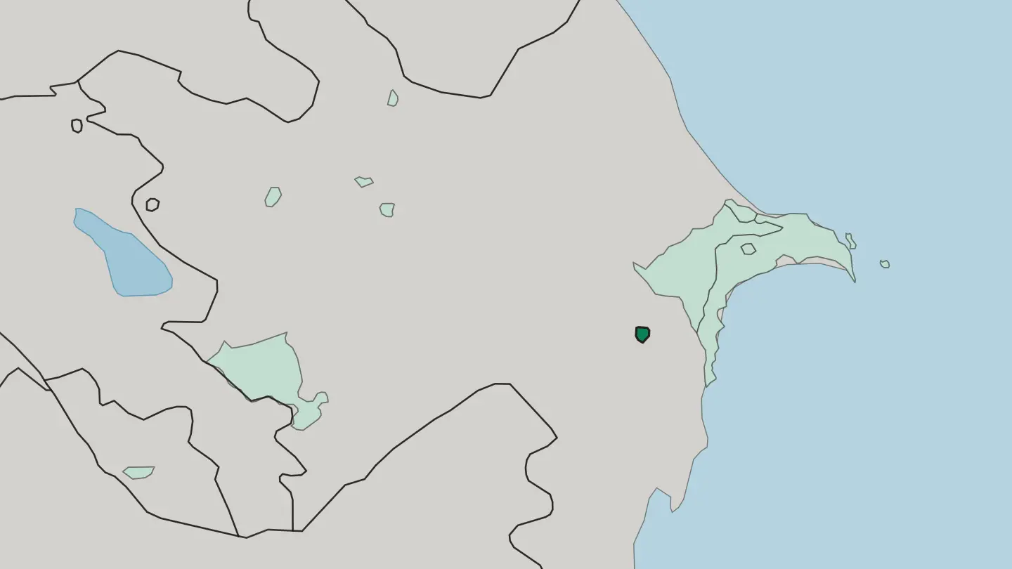 Map of Shirvan in Azerbaijan