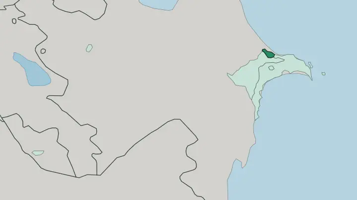 Map of Sumqayit City in Azerbaijan