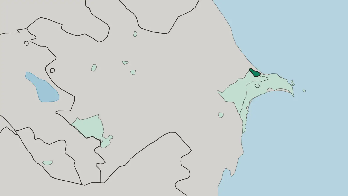 Map of Sumqayit City in Azerbaijan