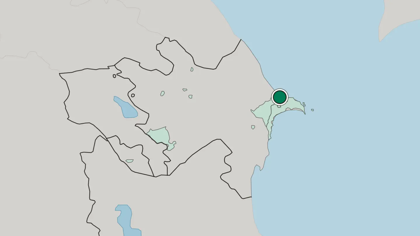 Map of Sumgayit in Azerbaijan