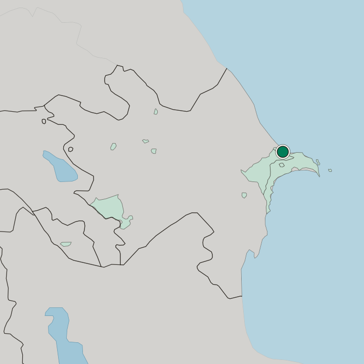 Map showing Sumgayit — In Azerbaijan