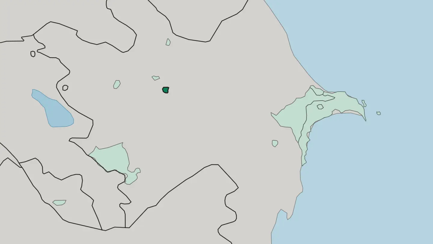 Map of Yevlakh City in Azerbaijan