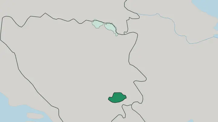 Map of Federation of Bosnia and Herzegovina in Bosnia and Herzegovina