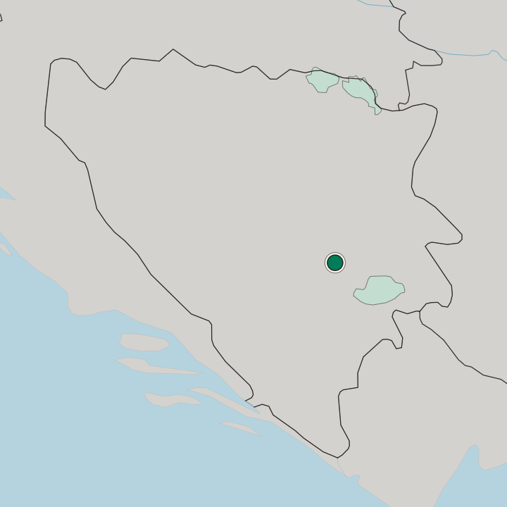 Map showing Bistrik — In Bosnia and Herzegovina