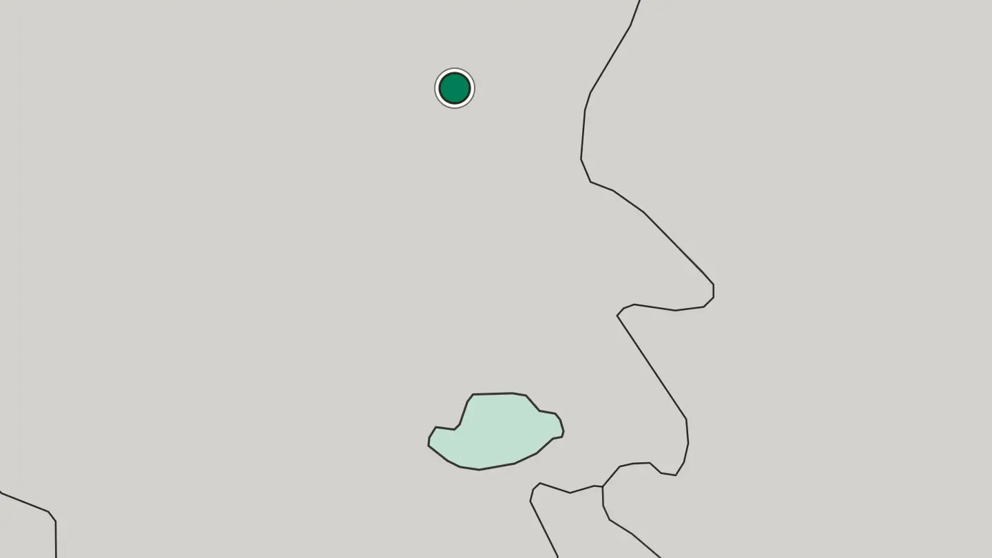 Map of Tuzla in Bosnia and Herzegovina