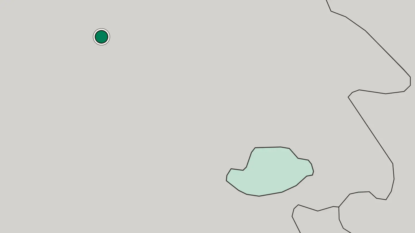Map of Zenica in Bosnia and Herzegovina