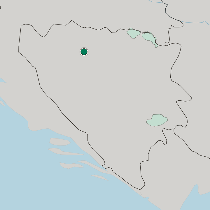 Map showing Banja Luka — In Bosnia and Herzegovina