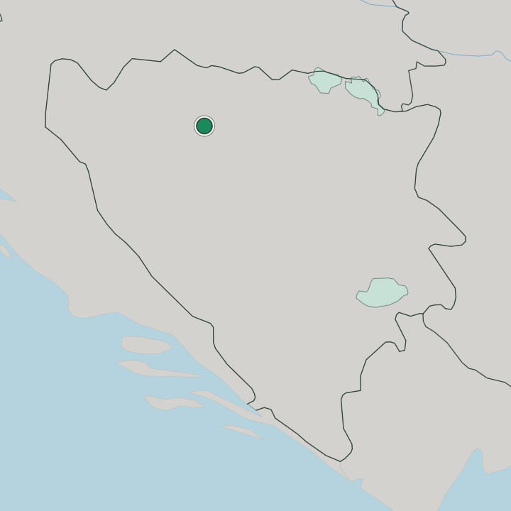Map showing Banja Luka — In Bosnia and Herzegovina