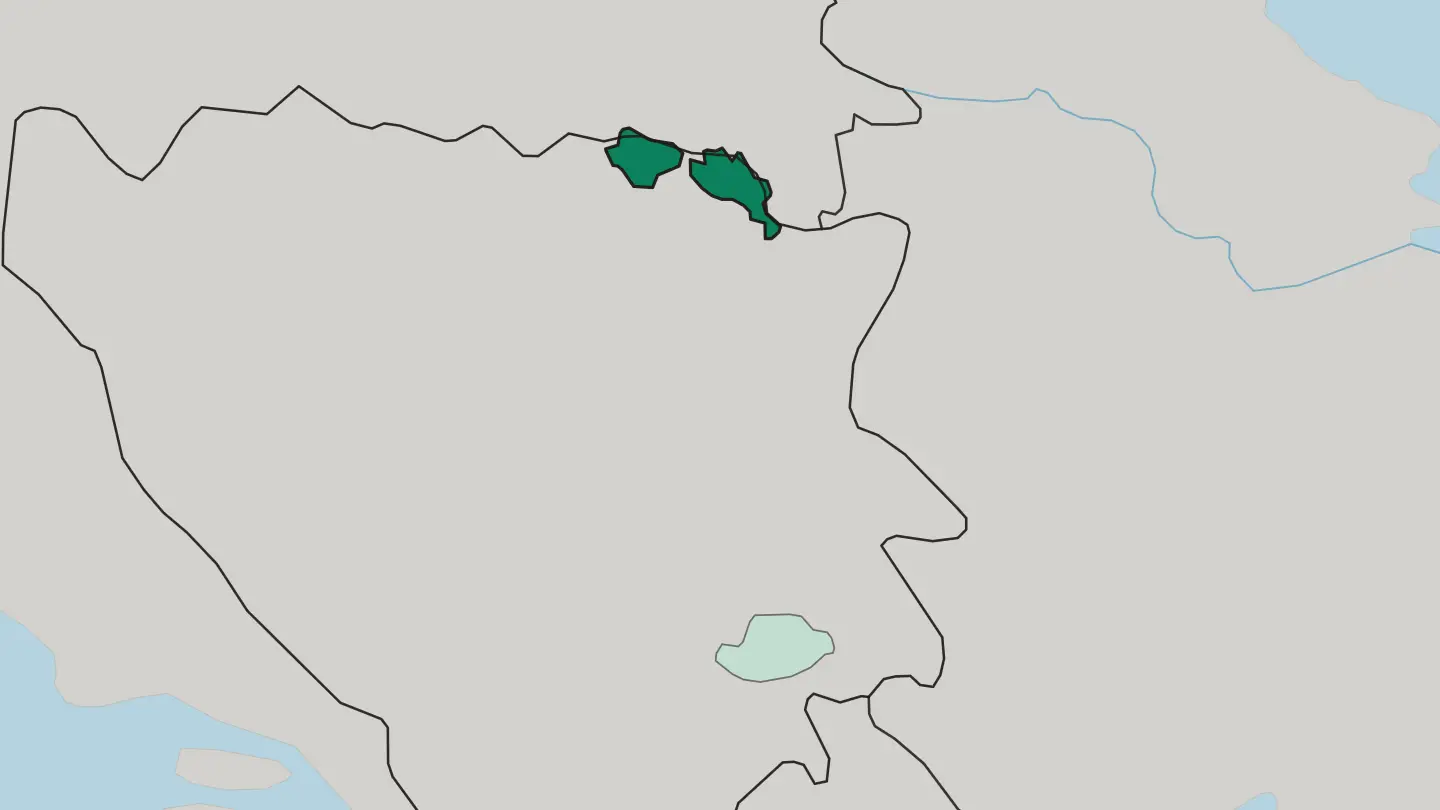 Map of Republika Srpska in Bosnia and Herzegovina