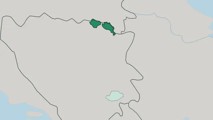 Map of Republika Srpska in Bosnia and Herzegovina
