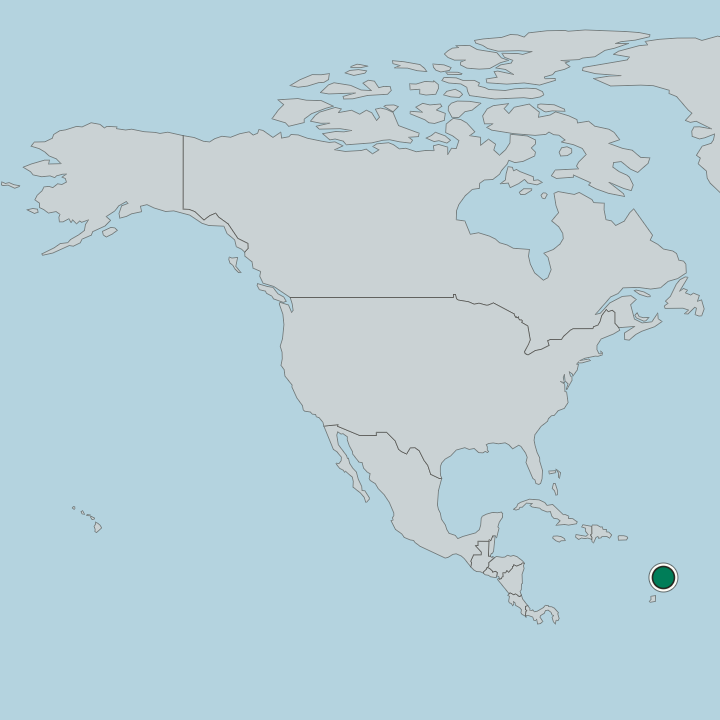 Map showing Barbados — In North America