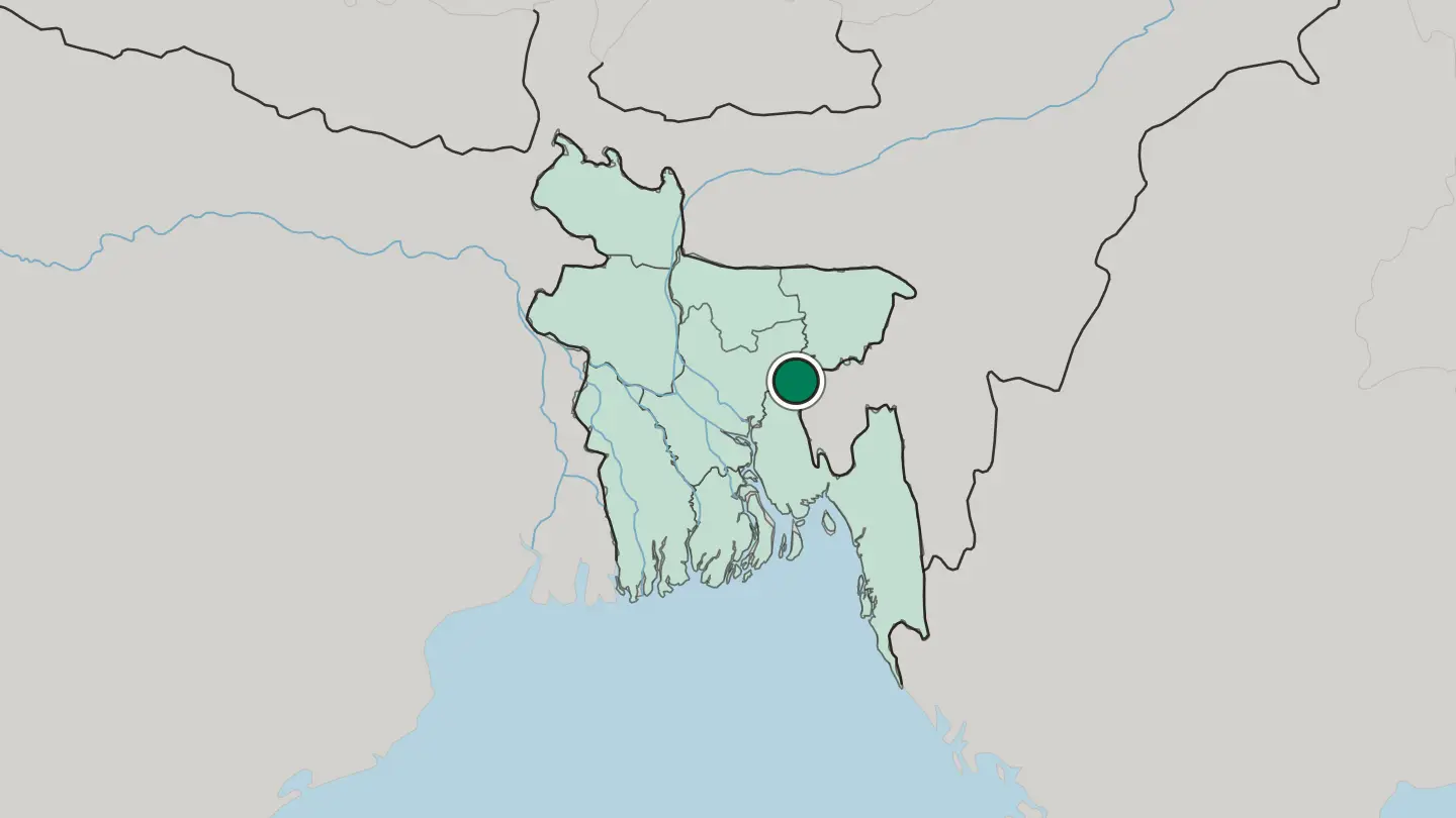 Map of Brāhmanbāria in Bangladesh
