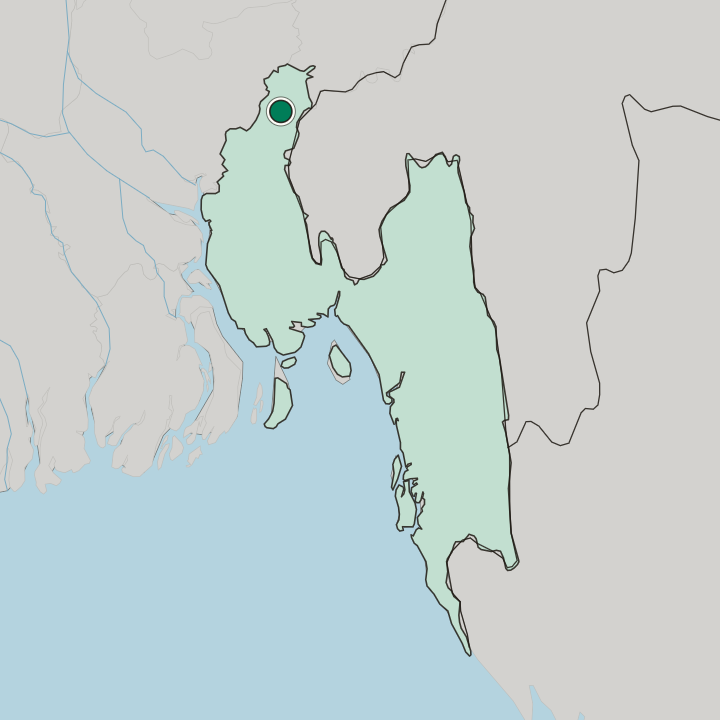 Map showing Brāhmanbāria — In Chittagong