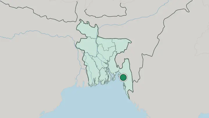 Map of Chattogram in Bangladesh