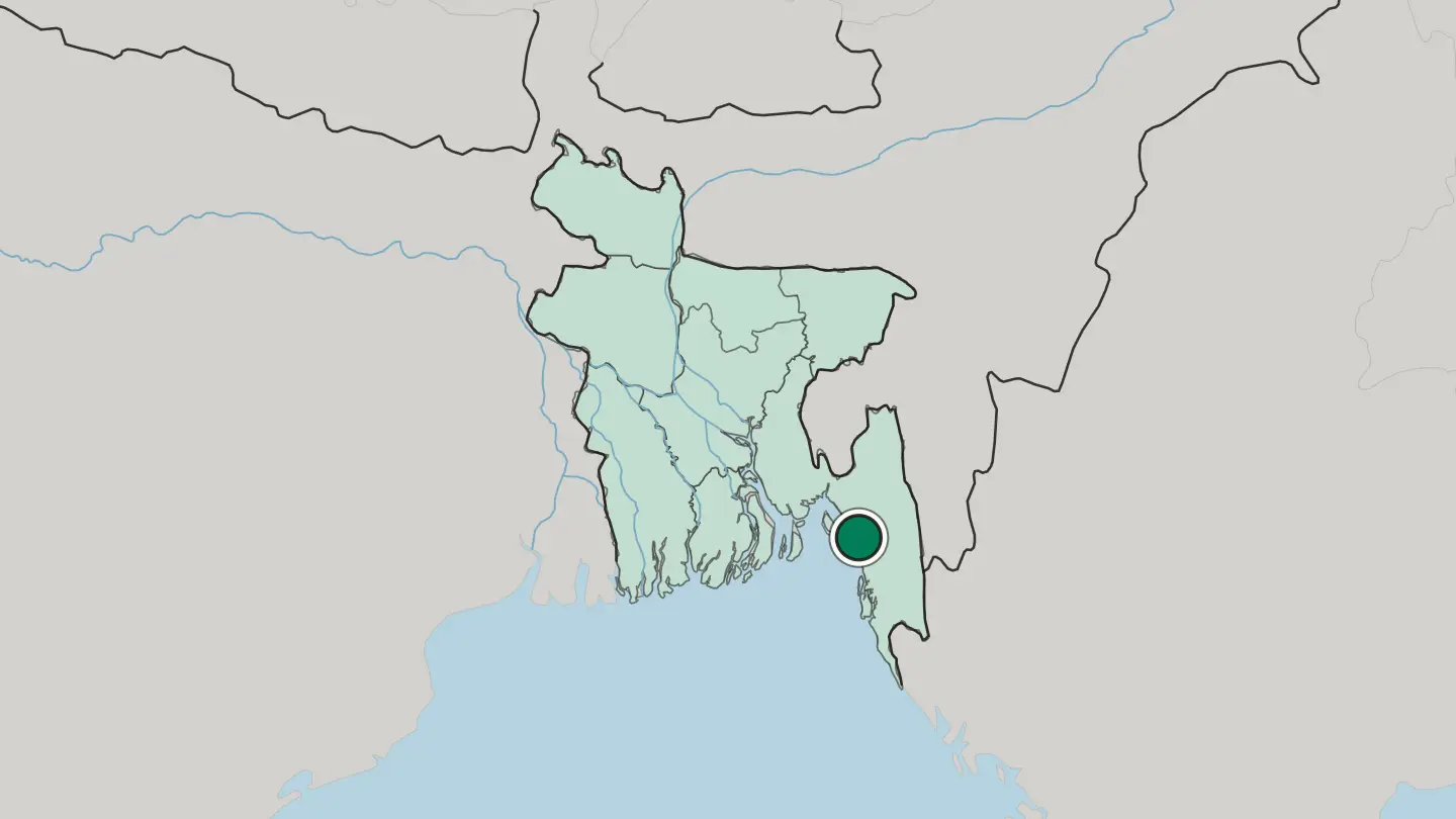 Map of Chattogram in Bangladesh