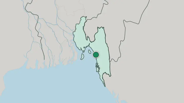 Map of Chattogram in Bangladesh