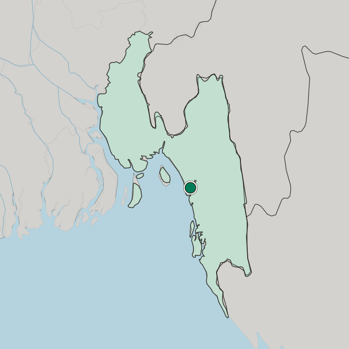 Map showing Chattogram — In Chittagong