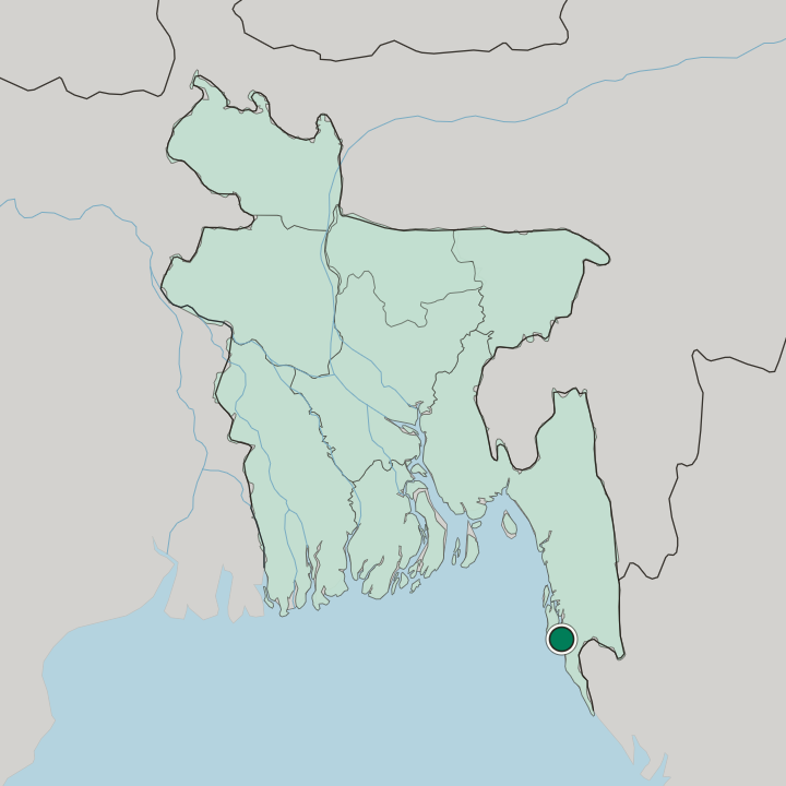 Map showing Cox’s Bāzār — In Bangladesh