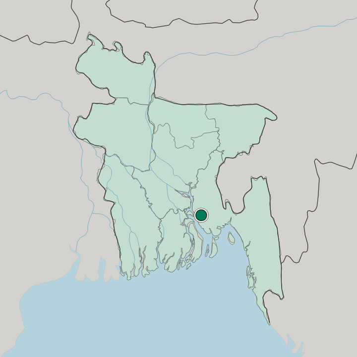 Map showing Lakshmīpur — In Bangladesh
