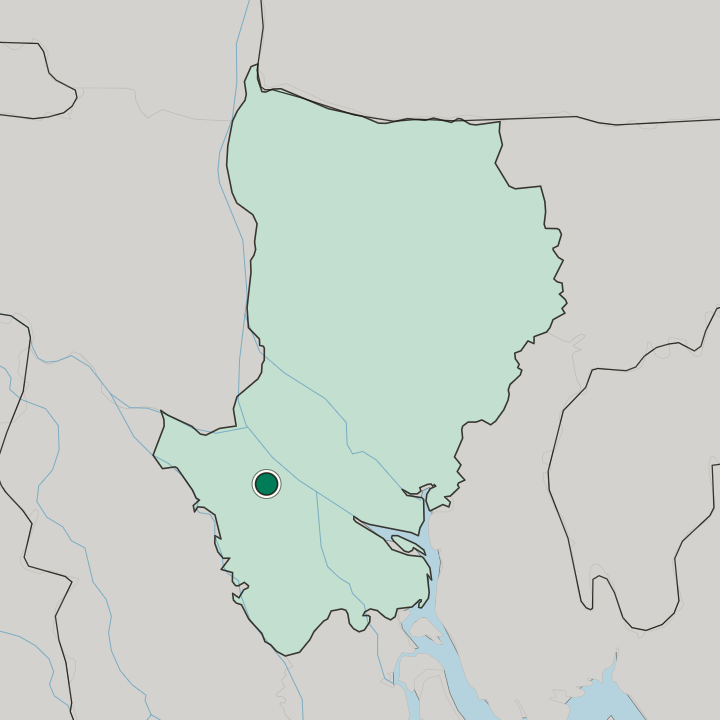 Map showing Farīdpur — In Dhaka Division
