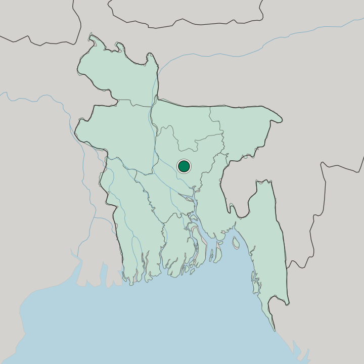 Map showing Gazipur — In Bangladesh