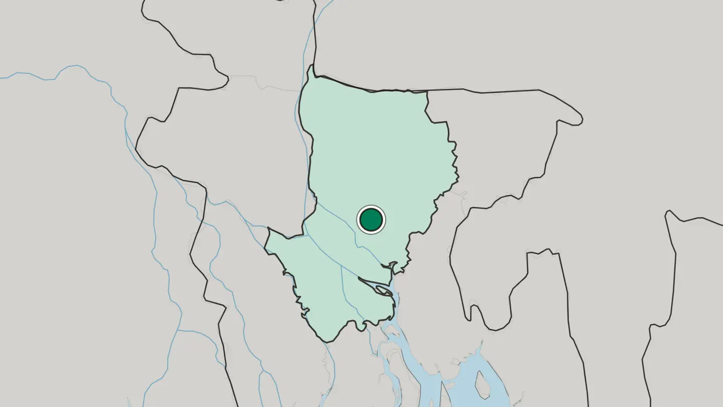 Map of Gazipur in Bangladesh