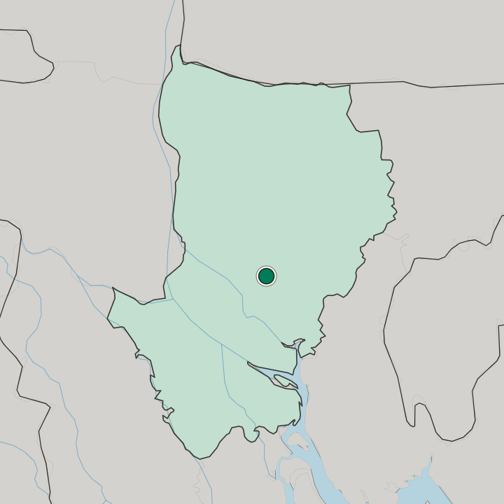 Map showing Gazipur — In Dhaka Division